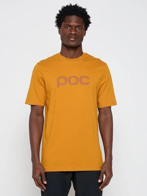 T-shirt z nadrukiem POC brązowy