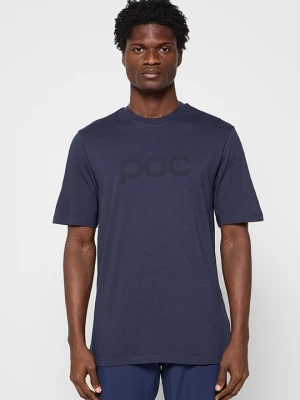T-shirt z nadrukiem POC niebieski