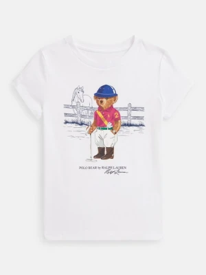 T-shirt z nadrukiem Polo Ralph Lauren biały