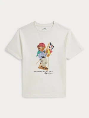 T-shirt z nadrukiem Polo Ralph Lauren biały