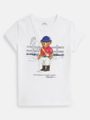 T-shirt z nadrukiem Polo Ralph Lauren biały