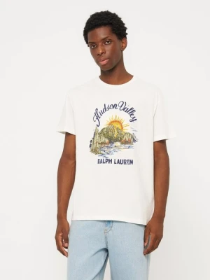 T-shirt z nadrukiem Polo Ralph Lauren biały