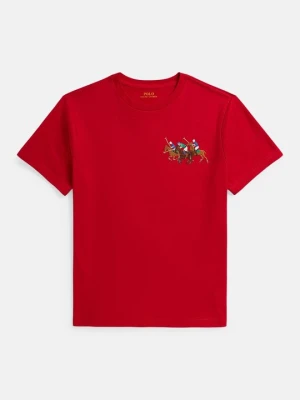 T-shirt z nadrukiem Polo Ralph Lauren czerwony