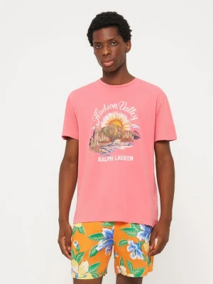 T-shirt z nadrukiem Polo Ralph Lauren czerwony