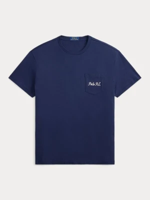 T-shirt z nadrukiem Polo Ralph Lauren granatowy