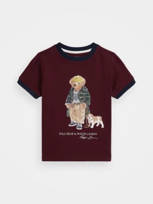 T-shirt z nadrukiem Polo Ralph Lauren granatowy