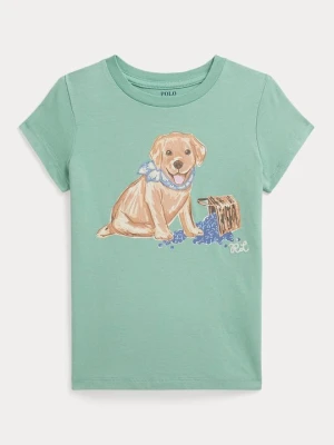 T-shirt z nadrukiem Polo Ralph Lauren jasnozielony