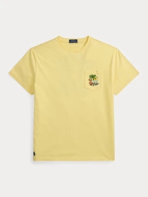T-shirt z nadrukiem Polo Ralph Lauren żółty