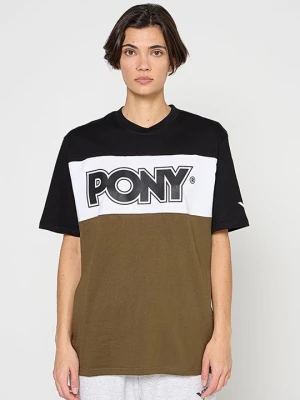 T-shirt z nadrukiem Pony czarny