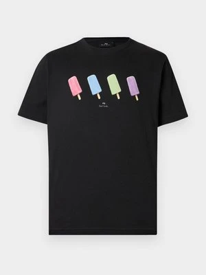 T-shirt z nadrukiem Paul Smith czarny