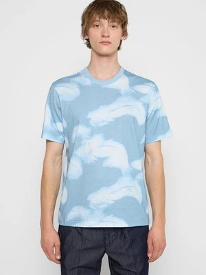 T-shirt z nadrukiem Paul Smith niebieski