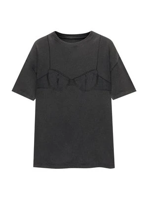 T-shirt z nadrukiem PULL&BEAR