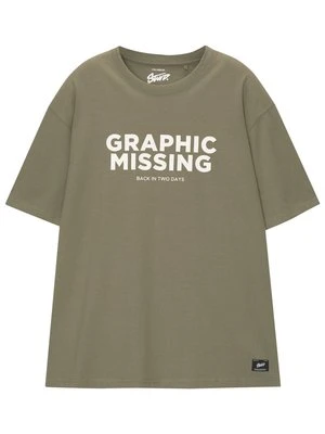 T-shirt z nadrukiem PULL&BEAR
