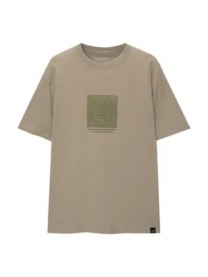 T-shirt z nadrukiem PULL&BEAR