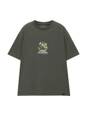 T-shirt z nadrukiem PULL&BEAR