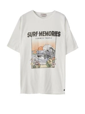 T-shirt z nadrukiem PULL&BEAR