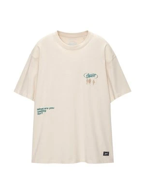 T-shirt z nadrukiem PULL&BEAR