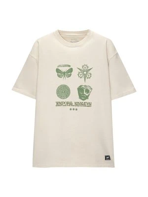 T-shirt z nadrukiem PULL&BEAR