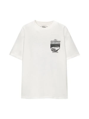 T-shirt z nadrukiem PULL&BEAR