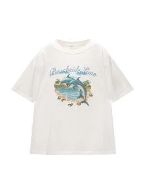T-shirt z nadrukiem PULL&BEAR