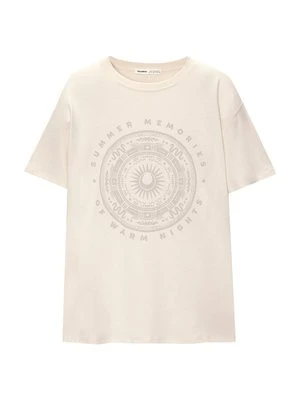 T-shirt z nadrukiem PULL&BEAR