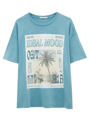 T-shirt z nadrukiem PULL&BEAR