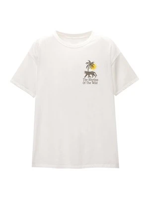 T-shirt z nadrukiem PULL&BEAR