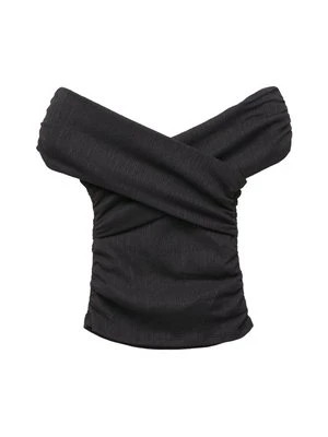 T-shirt z nadrukiem PULL&BEAR czarny