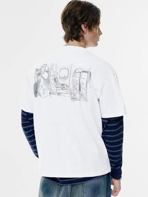 T-shirt z nadrukiem PULL&BEAR