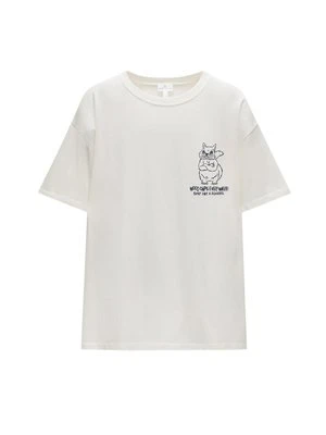 T-shirt z nadrukiem PULL&BEAR