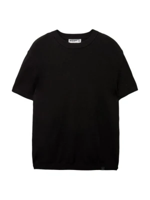 T-shirt z nadrukiem PULL&BEAR czarny