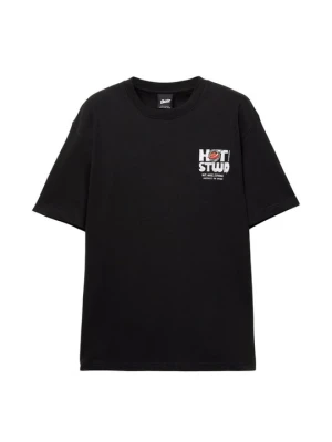 T-shirt z nadrukiem PULL&BEAR czarny