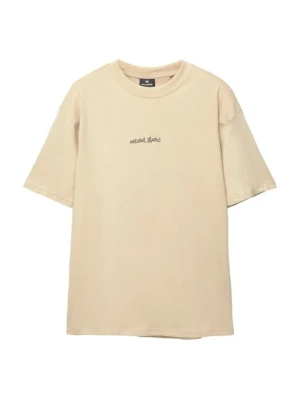 T-shirt z nadrukiem PULL&BEAR ochra