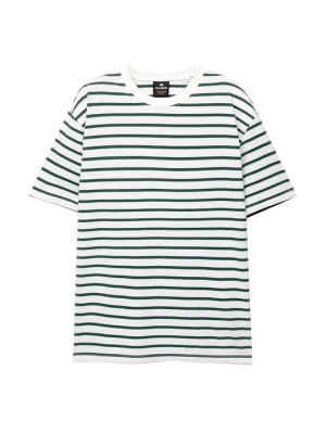 T-shirt z nadrukiem PULL&BEAR zielony