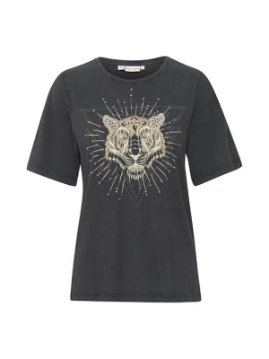 T-shirt z nadrukiem PULZ czarny