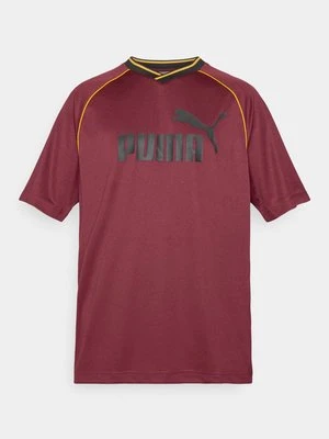 T-shirt z nadrukiem Puma bordowy