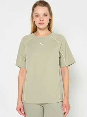 T-shirt z nadrukiem Puma jasnozielony