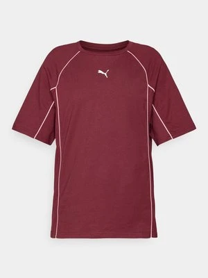 T-shirt z nadrukiem Puma bordowy