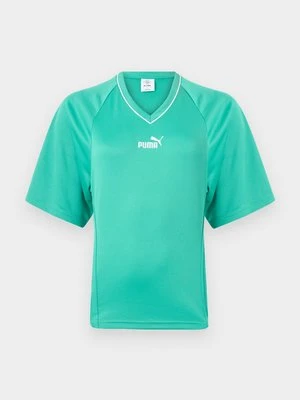 T-shirt z nadrukiem Puma zielony