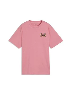T-shirt z nadrukiem Puma różowy