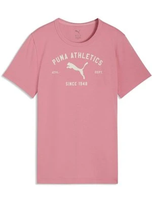 T-shirt z nadrukiem Puma różowy