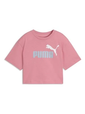 T-shirt z nadrukiem Puma różowy