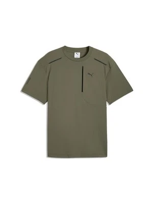 T-shirt z nadrukiem Puma zielony