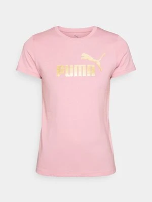 T-shirt z nadrukiem Puma różowy
