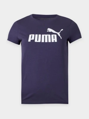 T-shirt z nadrukiem Puma ciemnofioletowy