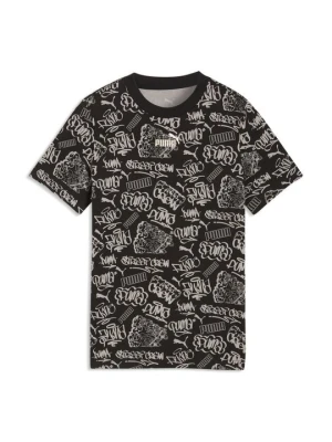 T-shirt z nadrukiem Puma czarny
