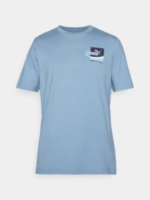 T-shirt z nadrukiem Puma niebieski