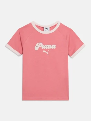 T-shirt z nadrukiem Puma różowy