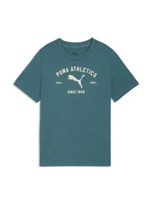 T-shirt z nadrukiem Puma zielony