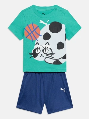 T-shirt z nadrukiem Puma zielony